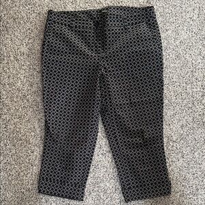 Hilary Radley Black and White Geometric Pants